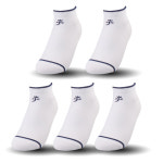 까스텔바작 CSW-08 논쿠션 스니커즈 양말 화이트&네이비 L 5족세트, 1개 : 슈팅배송