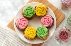 로즈베이커리카페 포항장미빵 결혼식 돌잔치 답례품 선물 포장 저지방 찹쌀 수제간식 빵 20개입,42g : 포항장미빵