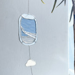 스테인드글라스 비행기 창문 썬캐쳐 모빌 장식 여행 인테리어 오브제 선물 : 쎄알리스