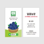 cec045 과일 가게 청과 농산물 과수원 농장 블루베리 명함제작 : 커스텀에딧