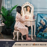 엔틱 공주 화장대 화이트 유럽풍 파우더룸 거울 수납 화이트 골드 1m 세트 : 부자엄마상점