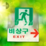 헤이지 축광표지판 비상구 안전라벨 야광표지판 : 헤이지08
