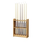 큐대보관함 당구큐대 당구장 큐대걸이 우드 43.2L 80H 24D 6공 라이트월넛 : 달콤Market