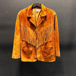 USA VINTAGE 브라운 웨스턴 프린지 스웨이드 레더 자켓 : ROWEL