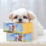 마스코타 미니 펫티슈 20팩 엠보 저자극 강아지 고양이 물티슈 바디 애견 휴대용 산책용 : 행운티슈