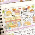 몽질다글 편의점에서 먹자 씰스티커 음식 푸드 : 몽질다글