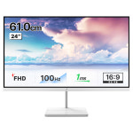 주연테크 모니터 V24FX-W 화이트 100hz 1ms 게이밍 컴퓨터 모니터 : 정품스토어 제이케이온
