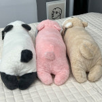 80cm 퍼피 팬더 피그 극세사 롱베개 강아지 판다 돼지 쿠션 바디필로우 안고자는베개 애착베개 인형 : 멜로우와친구들