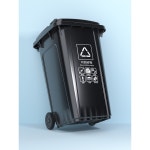 공장 이동식 쓰레기통 재활용 바퀴달린 휴지통 음식물 업소용 야외 대형 01.80리터 적색 유해폐기물 : 미풍양속 잡화점