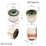 구리 바 전기 모터 정류자 BHY-4110-28 14x37.5x25mm 5 개 : 지산무역