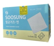 수성 멸균거즈-엔 5cm 접은거즈, 의료용 드레싱, 약국거즈, 상처드레싱 : 평강의료기