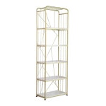 북유럽 디자인 진열장 수납장 선반 화장품 진열대 책장 금색 50x30x150 4단 : 살거리