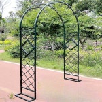 아치문 철제 공원 철재 게이트 데코 화단 대문 식물 장미아치 짙은녹색 1.8mX2.3m : 재민이네4