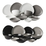 조약돌 무광 가벼운 도자기 2인 그릇세트 신혼 부부 접시 식기세트 집들이선물 14P : 힐링다모아