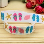 Grosgrain 인쇄 여름 슬리퍼, 리본 헤어 활, 모자, 파티 장식, , OEM, 22mm, H4968, 7/8 : 정민탑텐물류