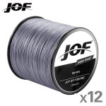 JOF X12 300M-1000M 꼰 낚싯줄, 멀티컬러 멀티필라멘트 바닷물 PE 라인, 33 42.7 55.1 65 90.3 149.9LB, 가닥 : 정민무역상사