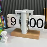 플립시계 아날로그 클래식 넘김 시계 탁상용 집들이선물 한발블랙 : 엉클프레이즈