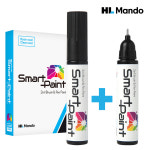 1+1 세트 자동차붓펜 현대 2R 컨티넨탈실버 카페인트 기스제거 휠복원 스프레이 붓페인트 : 바겐 MALL