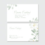 꽃집 플라워샵 잔잔한 분위기의 명함디자인 꽃가게 명함제작 : 프린트하우