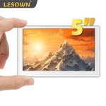 LESOWN 미니 B 터치 디스플레이 HDMI IPS 스크린 컴팩트, PC 노트북 서브 화이트 모니터, 라즈베리 파이 맥용 지지대 포함, 5 : 정민글로벌국제