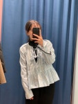 [45%세일] 가니 트윌 peplum 블라우스 F8295 : 런던뉴럽걸