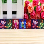 만화 인쇄 그로스그레인 리본 헤어 활 모자, 파티 장식,  OEM 22mm H5016, 7/8 : 정민탑텐물류