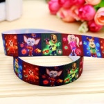 만화 인쇄 그로스그레인 리본 헤어 활 모자, 파티 장식,  OEM 22mm H5016, 7/8 : 정민탑텐물류