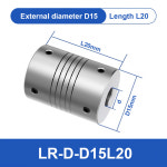 3MM 7MM 탄성 D15L20 샤프트 5MM 알루미늄 와인딩 모터 D 커플러 유형 커넥터 LR 8MM CNC 4MM 6MM 골무 커플링 : 터긱스