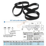자동변속기 고무 프린터 640 벨트 루프 GT2 1142MM 2GT 동기 3D 밍 폭 750 부품 1068 6MM 둘레 폐쇄 630MM : 터긱스