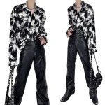 프로젝트 레더 팬츠 가죽 유니크 코팅진 바지 : 룩커버