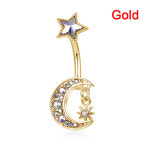 골드 크리스탈 스틸 컬러 피어싱 배꼽 나비 하트 링 스테인레스 : parayo스토어