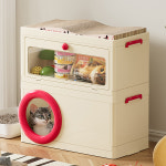 아서아리 고양이 숨숨집 간식통 보관함 스크래쳐 올인원 하우스 : 아서아리