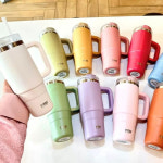 타이소 스텐 보온 보냉텀블러 손집이 빨대 텀블러 900ml : Buytop