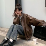 웰컴투삼달리 7회 옷 신혜선 조삼달 가죽 자켓 여성 의류 카디건 오피스룩 연애인 패션 : 칸모르