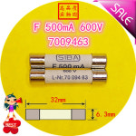 퓨즈 600개 튜브 NR 70 3X32 6 L 100 F V 500MA 7009463 10개 094 63 : 터긱스