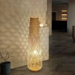 라탄 조명 대나무 스탠드 다디미 무드등 램프 일본식 발판 스위치-따뜻한 빛 : 디자인 샘