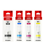 캐논 GI-91 정품잉크 4색세트 G3971 G3960 G3970 G2970 G2960 : 잉크토너팜