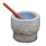 돌절구통 대형 마늘 깨 맷돌 민속촌 시골 공이 떡방아 떡 마당 절구 체험 분쇄 으깨기 빻기 신각 각인 (외경 약 30cm) : 리이브스가르텐