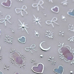 로맨틱엣지 하트 리본 네일스티커 발레코어 : 위치비