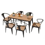 야외 테이블 의자 세트 카페 테라스 펜션 식탁 체어 : 레벨파이브