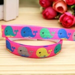 5/8 인치 접이식 탄성 고래 프린트 머리띠, DIY 장식, OEM H5166 : 정민탑텐물류