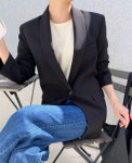 ING T 숄카라 정장자켓 오피스룩 고급스러운 아우터 아이엔지 : MI:U 미유
