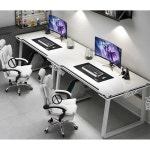 게이밍 책상 데스크 피씨방 인용 튼튼한 게임컴퓨터책상 화이트 더블 테이블 240cm : 재민이네4