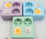 파스텔3구멀티텝 사각미니 스위치 : SD