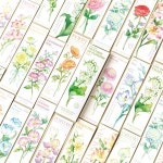 고성능 꽃그림 책갈피 세트 손으로 종이 메모 페이지 마커 독특한 독서 선물 F7591 20 개 : 차이나는무역
