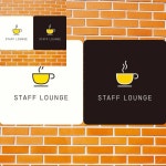 부착형 안내판 18x18cm 화이트 표시판 사인물 : WS유통업체