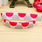 폴드 탄성 FOE 물방울 무늬 프린트 머리띠, DIY 장식, P5531 , 5/8 인치 : 정민탑텐물류