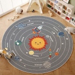 카펫 거실 빨 수 있고 닦을 있는 조기 교육 센터 바닥 매트 2024 새로운 소파 커피 테이블 침실 머리맡 방수 : 플로플로우