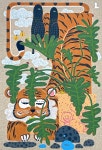 7. 태우 작가,와유산수도(臥遊山水圖)_가수호도(家守虎圖),72.7x50.0cm,Korean ink and color on canvas, 2024 : 갤러리 마롱