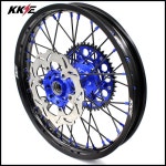 KKE 21 /19 MX Dirtbike 휠 림 세트, 야마하 YZ125 YZ250 1999-2016 YZ250F 2001-2015 YZ450F 2003-2015 디스크 블루 니플 : 자양컴퍼니